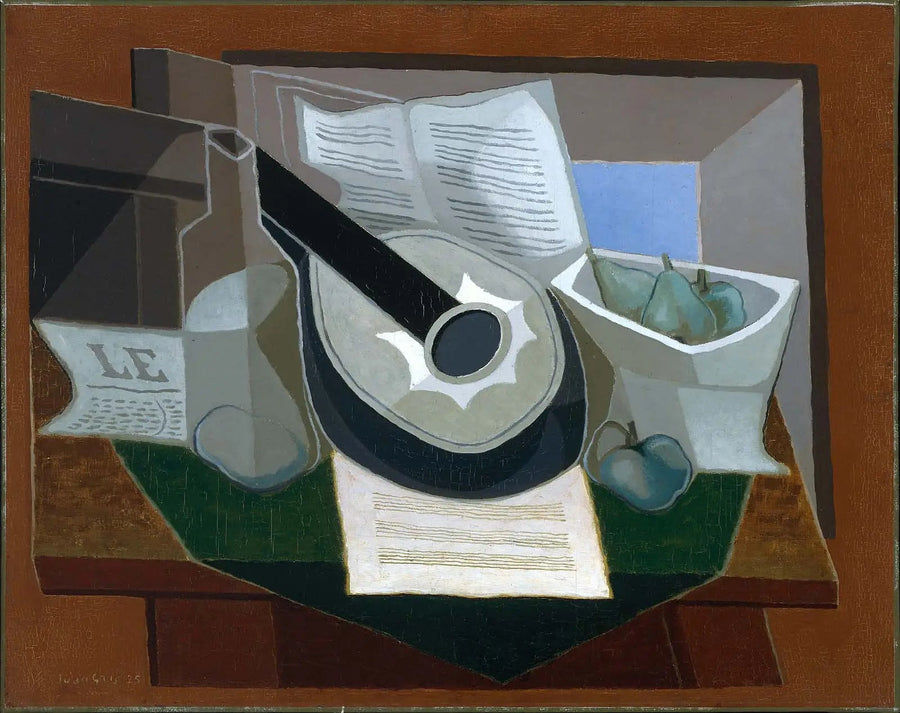 Mandolin ve Meyve Tabağı - Juan Gris