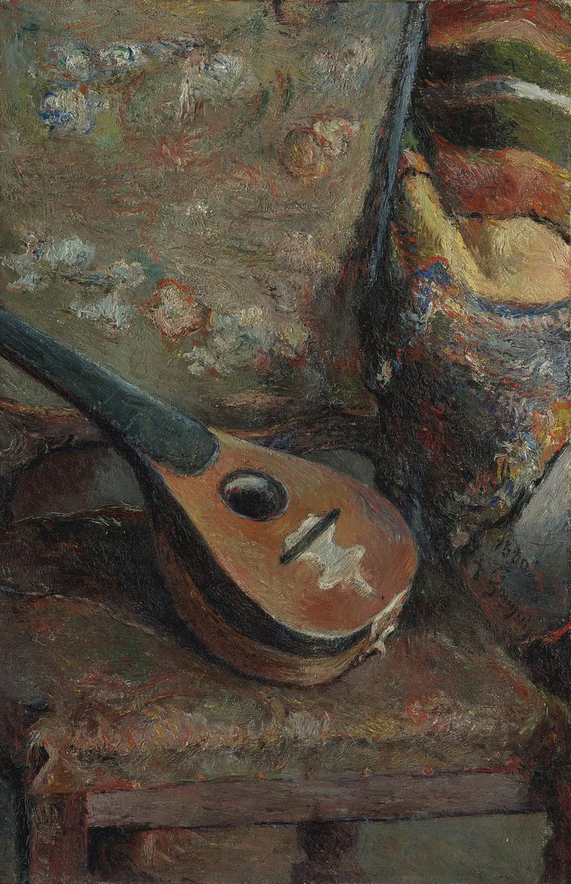 Bir Sandalyede Mandolin - Paul Gauguin