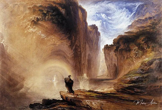 Manfred et la sorcière des Alpes - John Martin - Reproductions de tableaux et peintures haut de gamme