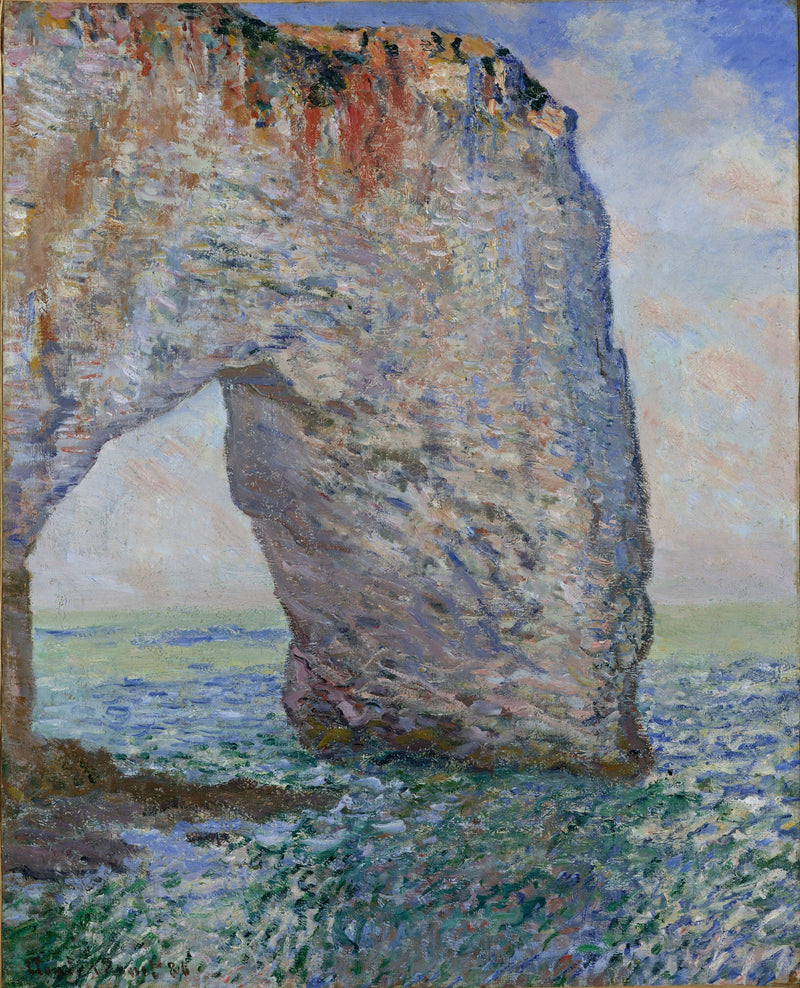 La Manneporte, Étretat W1052 yakınında - Claude Monet