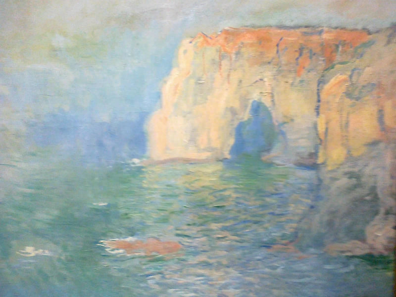 Étretat, la Manneporte, su üzerine düşünceler W1038 - Claude Monet