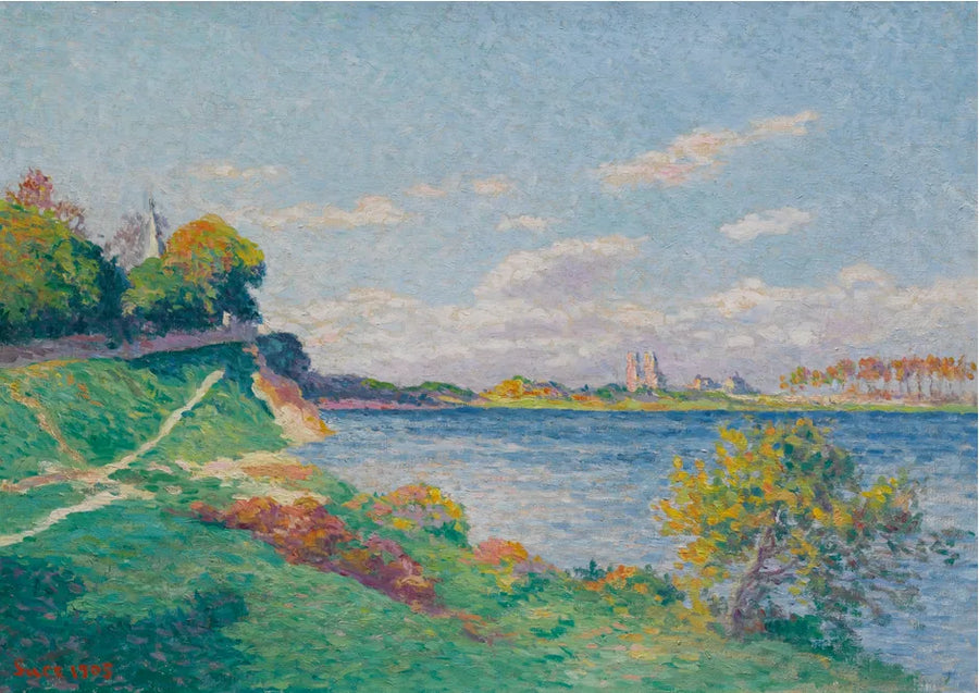 Mantes, Seine kıyısı - Maximilien Luce