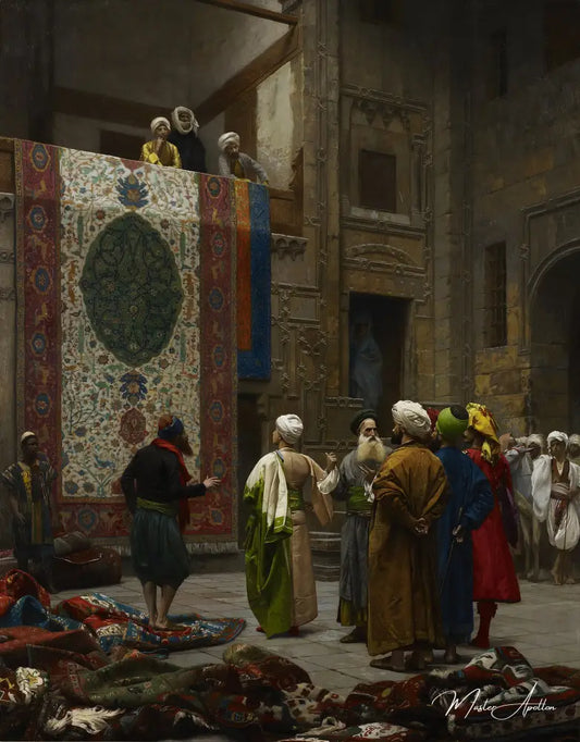 Marchand de tapis au Caire - Jean-Léon Gérôme - Reproductions de tableaux et peintures haut de gamme