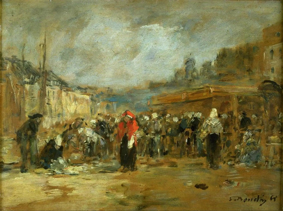Balık Pazarı, Honfleur - Eugène Boudin