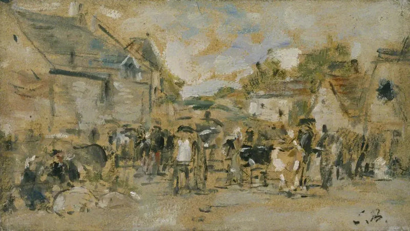 Köy Pazarı - Eugène Boudin