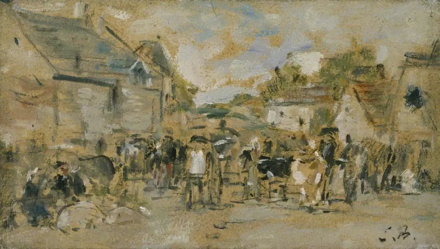 Köy Pazarı - Eugène Boudin