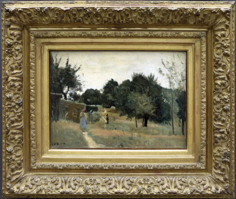 Marcoussis. Bir meyve bahçesi, sabah - Jean-Baptiste Camille Corot