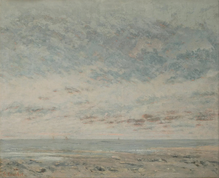 Trouville'da Alçalan Gelgit - Gustave Courbet