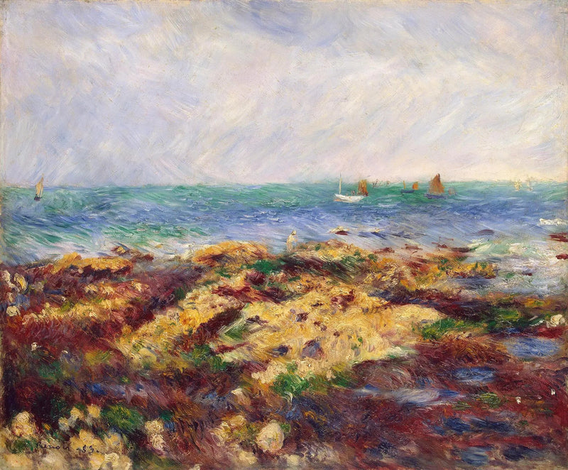 Yport'ta Alçalan Gelgit - Pierre-Auguste Renoir