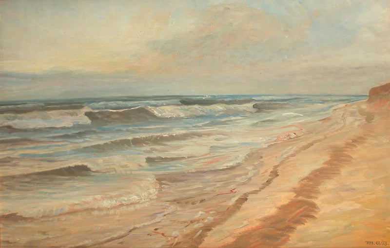 Skagen Plajında Dolunay - Michael Peter Ancher