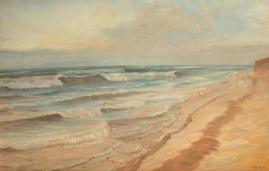 Skagen Plajında Dolunay - Michael Peter Ancher