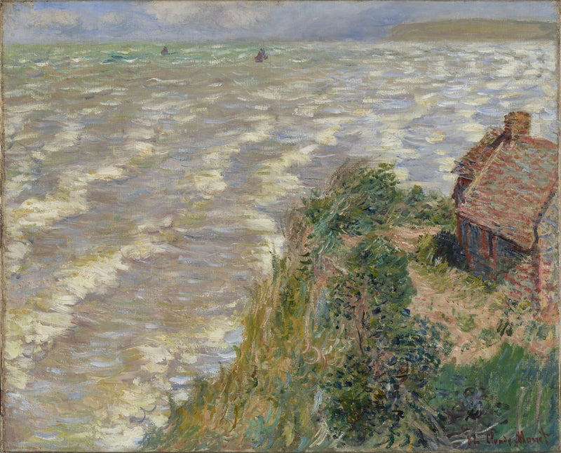 Pourville W740'ta yükselen dalga - Claude Monet
