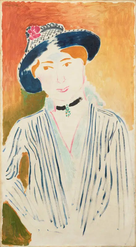 Çizgili Ceketli Marguerite - Henri Matisse