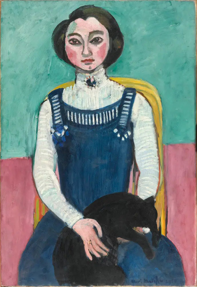 Siyah Kedi ile Marguerite - Henri Matisse