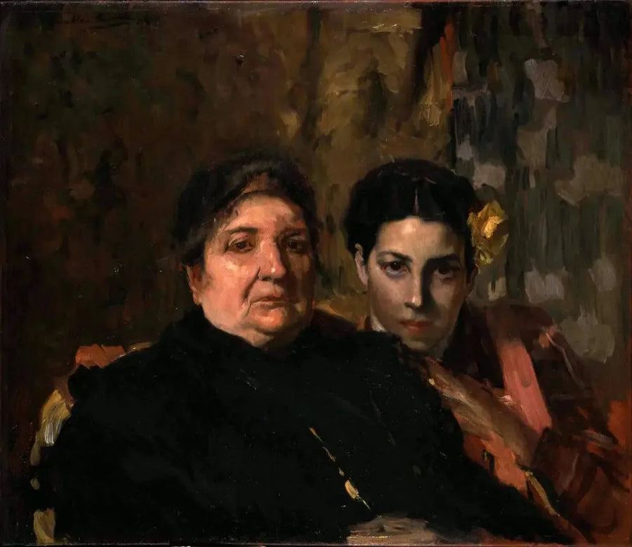 María ve Büyükannesi - Joaquín Sorolla