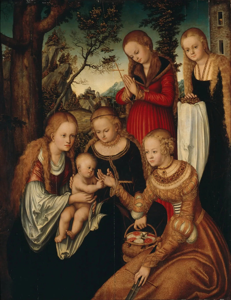 Azize Catherine'in Düğünü - Lucas Cranach the Elder