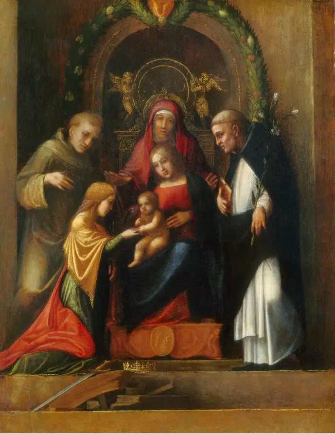 Aziz Catherine Alexandrili ve Azizler'in Gizemli Evliliği - Antonio da Correggio