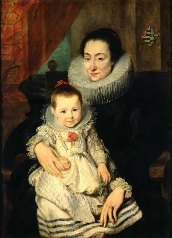 Marie Clarisse (?), Jan Woverius'un eşi ve kızlarıyla - Antoine van Dyck