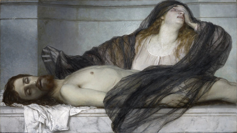 Marie-Madeleine İsa'nın Ölümünü Ağlarken - Arnold Böcklin