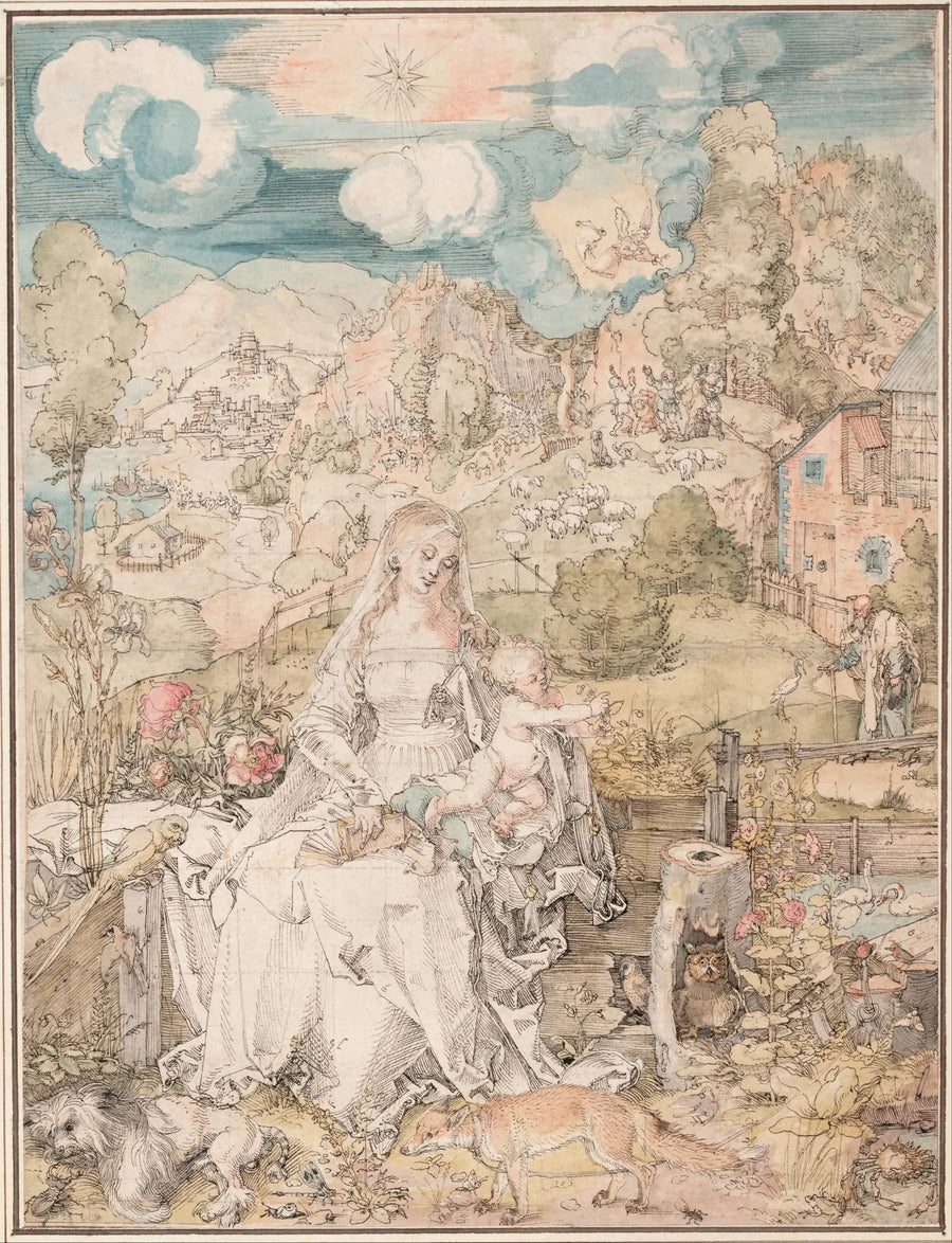 Marie Çokluk İçinde Birçok Hayvan Arasında - Albrecht Dürer