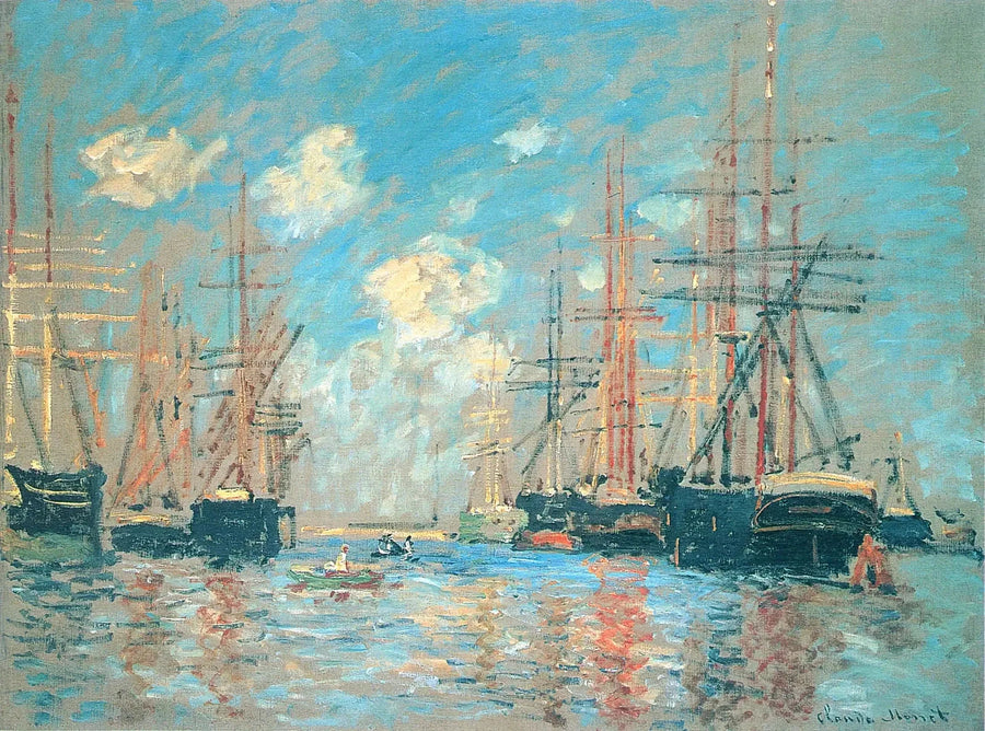 Marine, Amsterdam Limanı W298 - Claude Monet