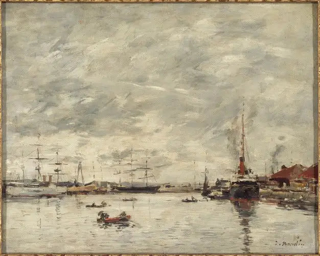 Gri Hava'da Deniz - Eugène Boudin