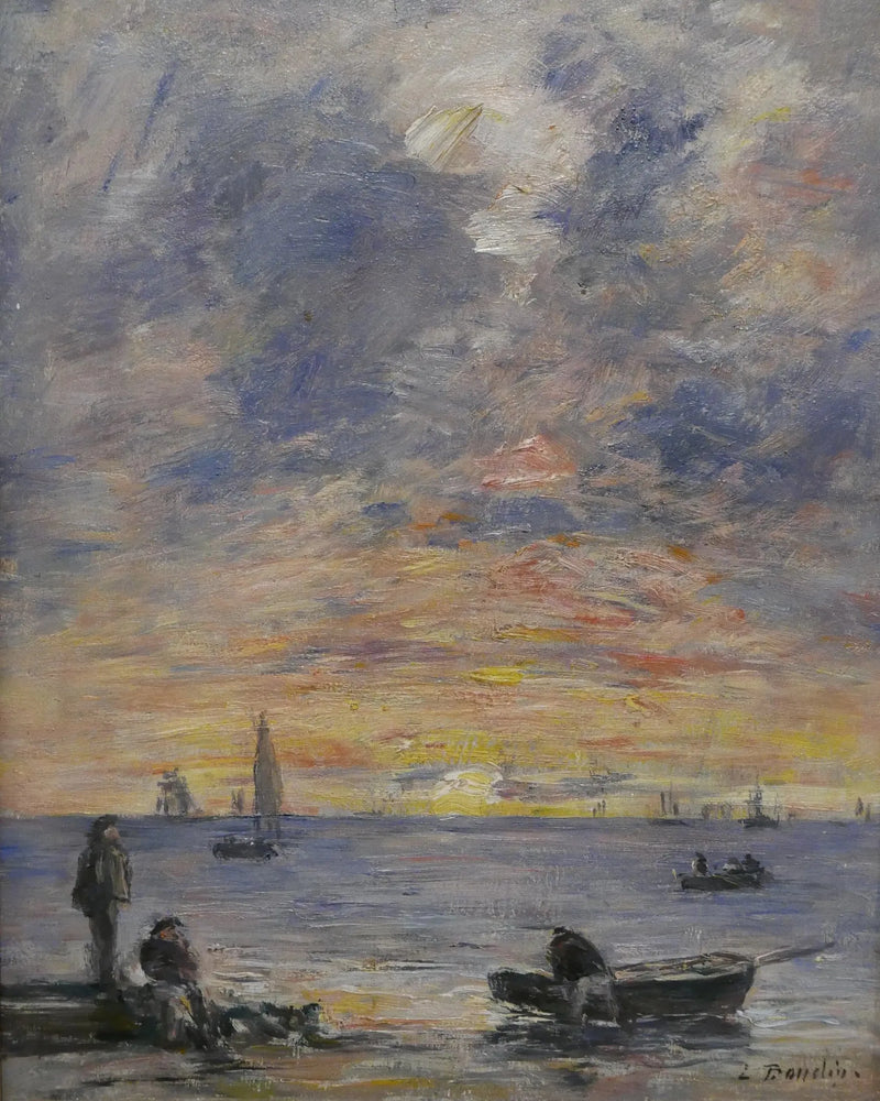 Deniz, gün batımı - Eugène Boudin