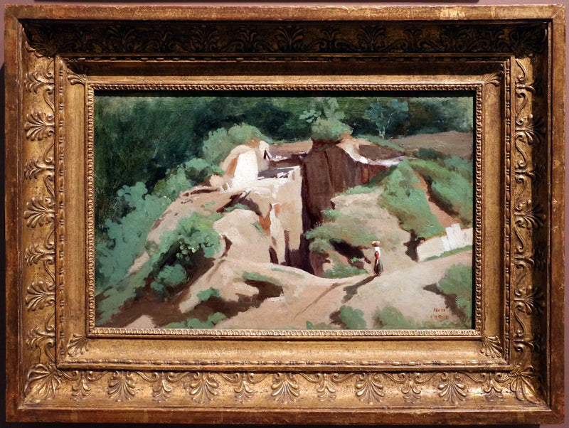 Marino. Bir yıkama yeri - Jean-Baptiste Camille Corot