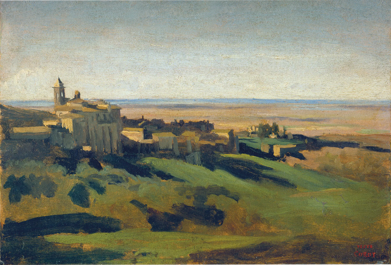 Marino, genel görünüm. Sabah - Jean-Baptiste Camille Corot