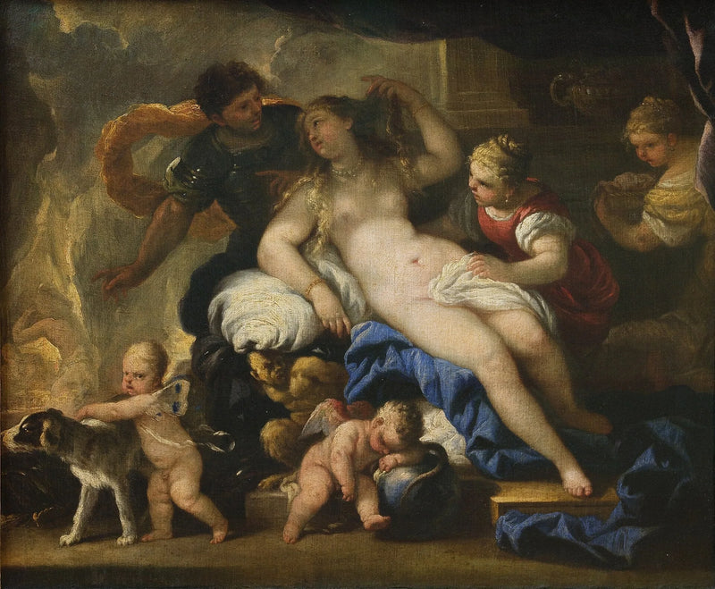 Mars ve Venüs Vulcan'un Dövmehanesinde - Luca Giordano