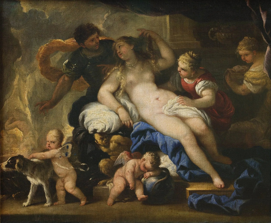 Mars ve Venüs Vulcan'un Dövmehanesinde - Luca Giordano