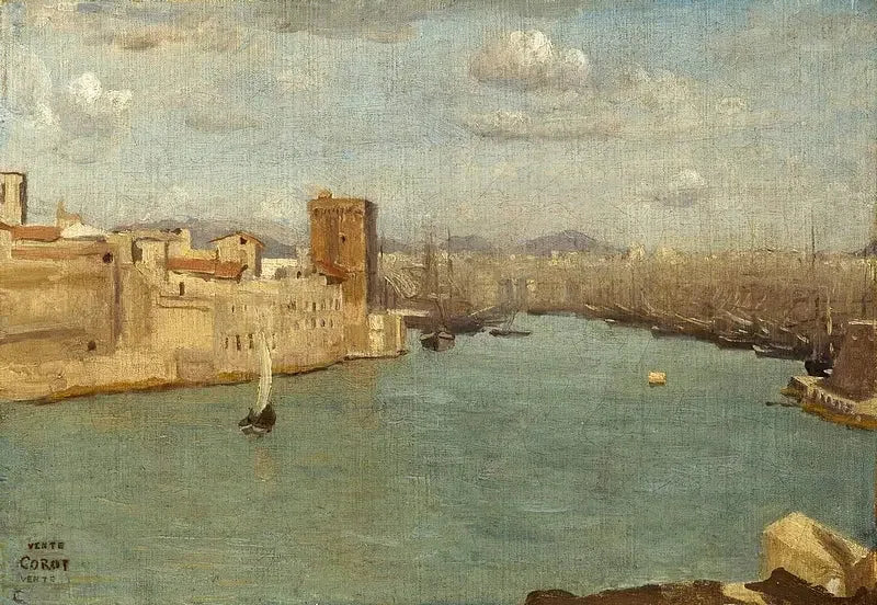 Marsilya : Eski Liman - Jean-Baptiste Camille Corot