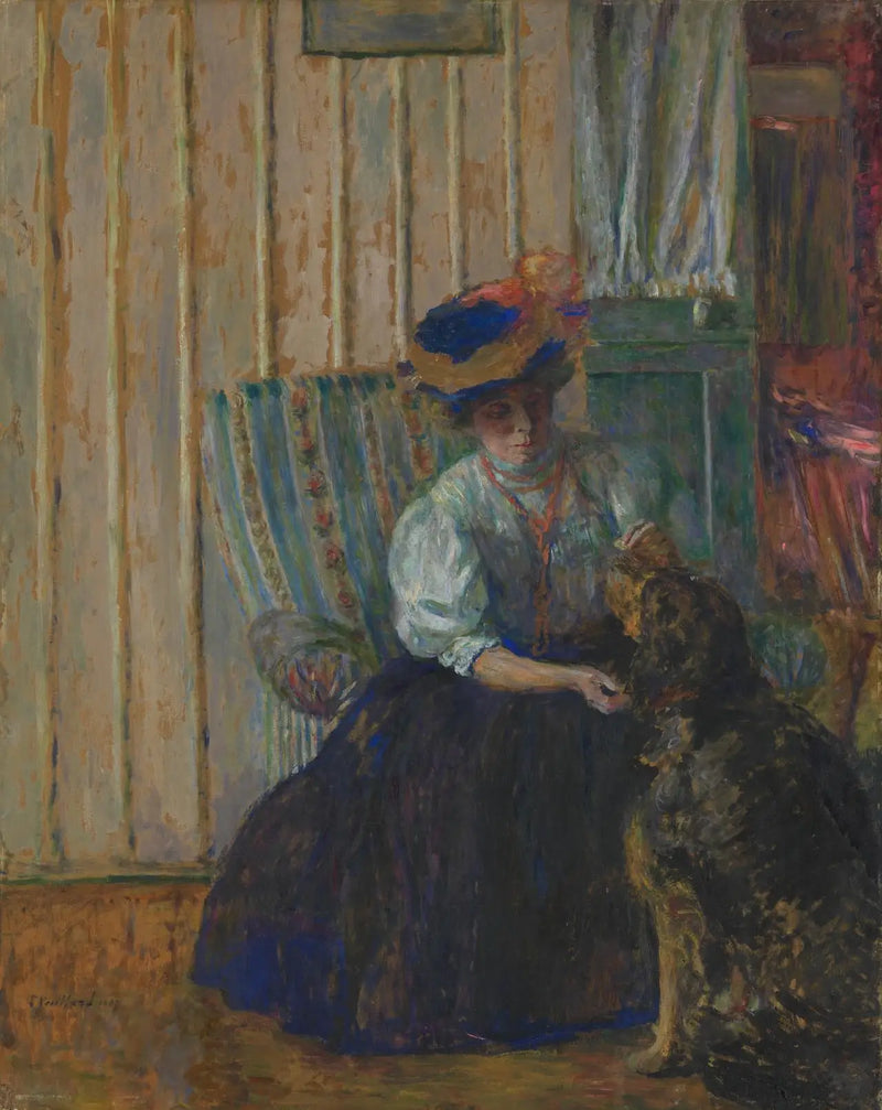 Marthe Bonnard ve Köpek - Édouard Vuillard