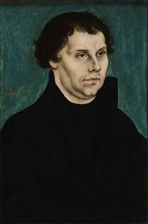 Martin Luther, yarım vücut, sağa dönük - Lucas Cranach the Elder