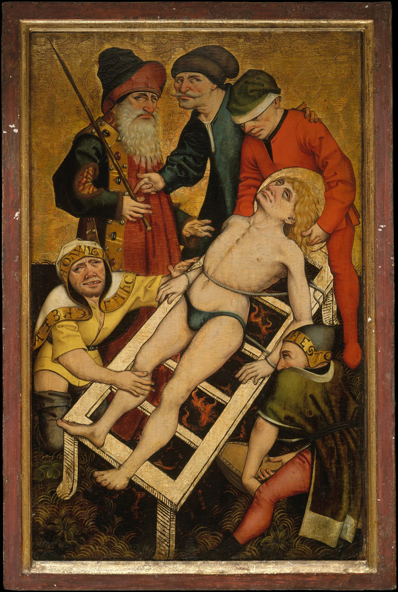 Le Martyre de saint Laurent ; (verso) Donner à boire à celui qui a soif - Master of the Acts of Mercy