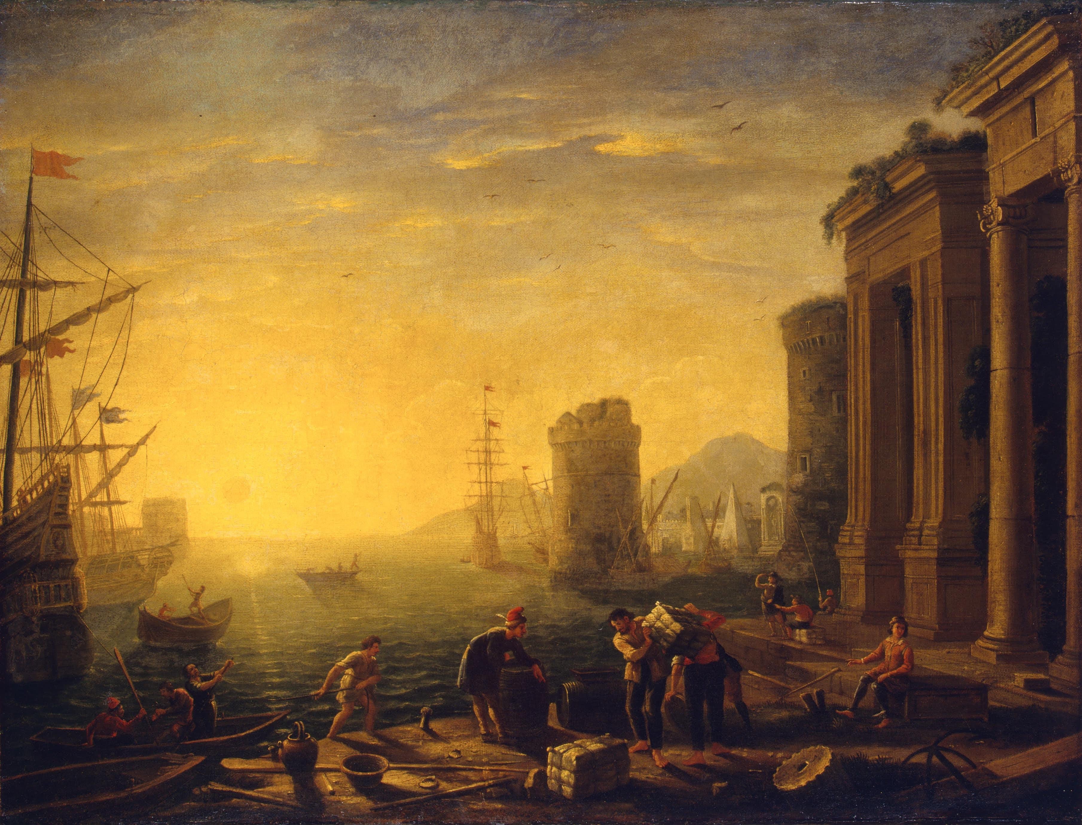 Matin dans le port - Claude Lorrain