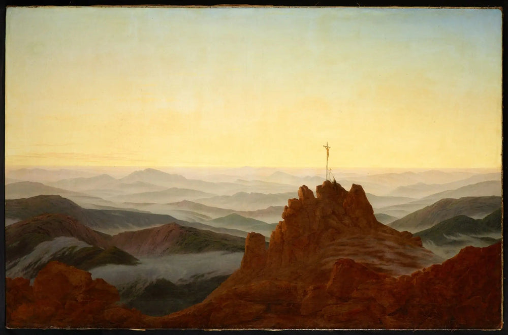 Matin dans les Monts des Géants - Caspar David Friedrich image 1 copie de tableau peinte à la main