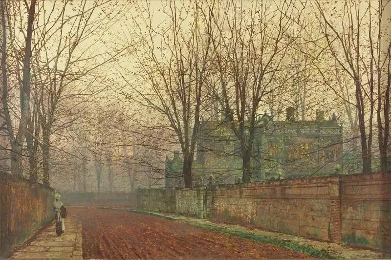 Kasım sabahı, Knostrop Hall, Leeds - John Atkinson Grimshaw