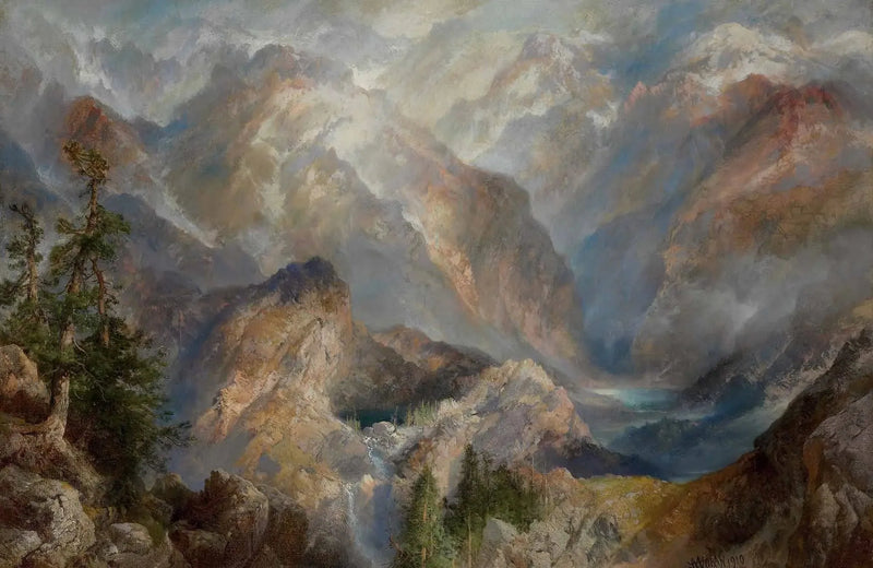 Nevada'daki Sierras'ta Sabah, - Thomas Moran