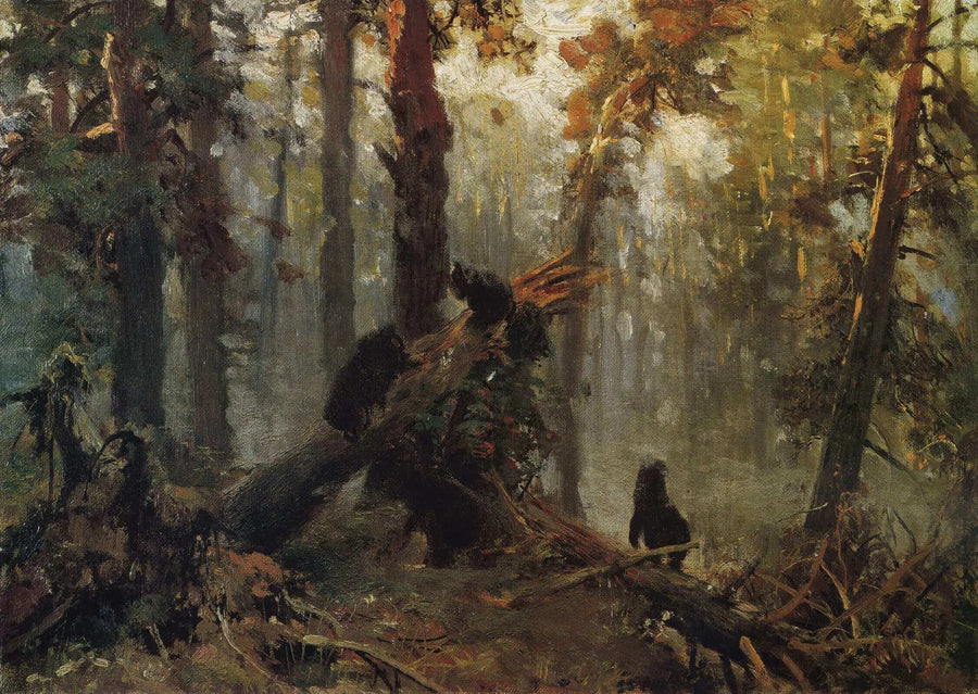 Bir Çamlıkta Sabah. Taslak - Ivan Chichkine