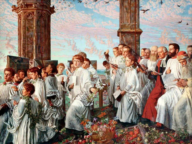 Mayıs Öğle Vakti Madeleine Kulesi'nde - William Holman Hunt