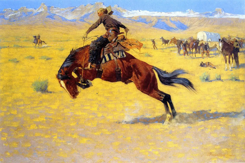 Soğuk Sabah Plajda - Frederic Remington