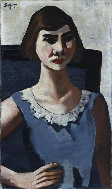 Quappi en bleu - Max Beckmann