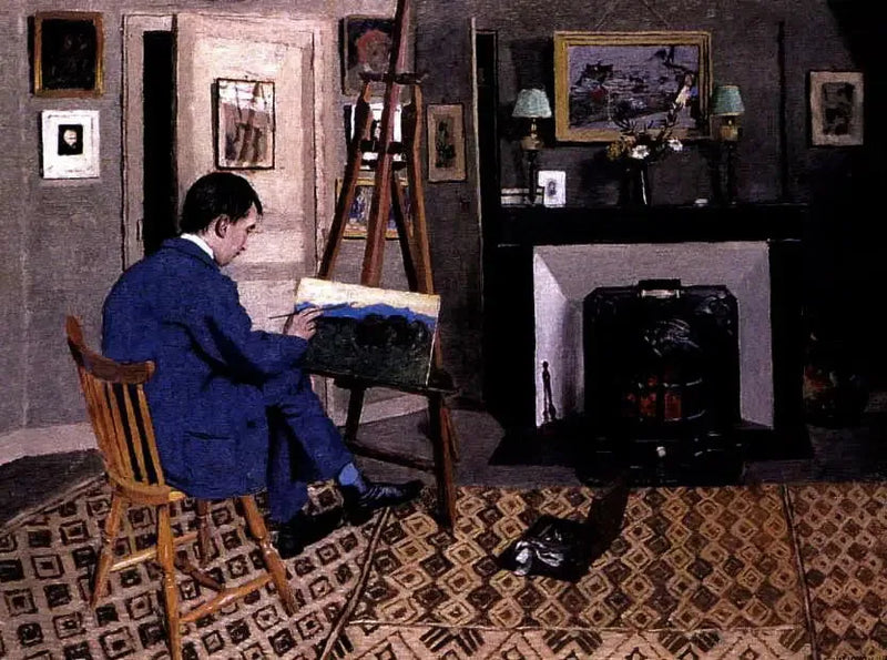 Max Rodriguez-Henriques Félix Vallotton atölyesinde, kayınpeder oğlu - Félix Vallotton
