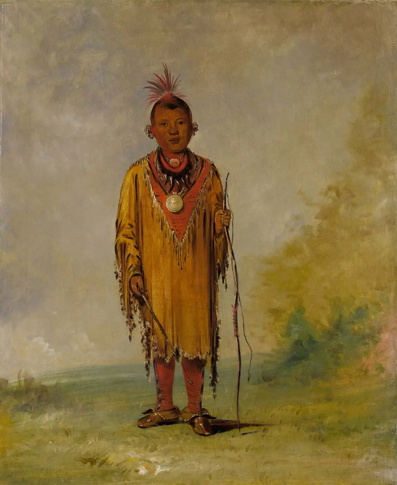 Me-sóu-wahk, Geyik tüyü, Kee-o-kúk'un en sevdiği oğlu - George Catlin