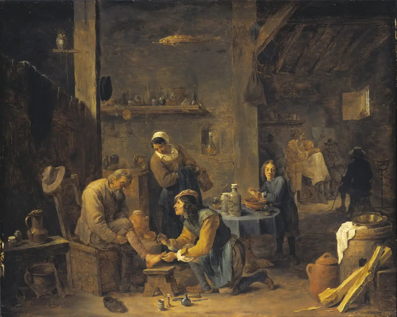 Köy Doktoru Bir Hastayı Ziyaret Ediyor - David Teniers le Jeune