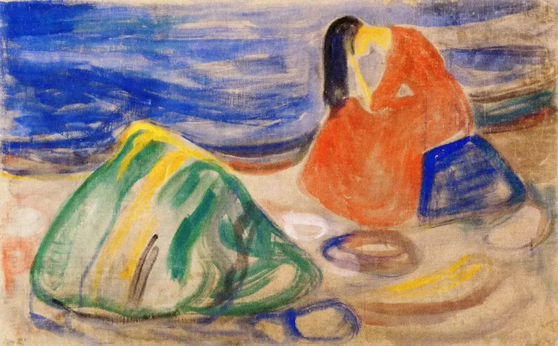 Melankoli. Plajda ağlayan kadın - Edvard Munch