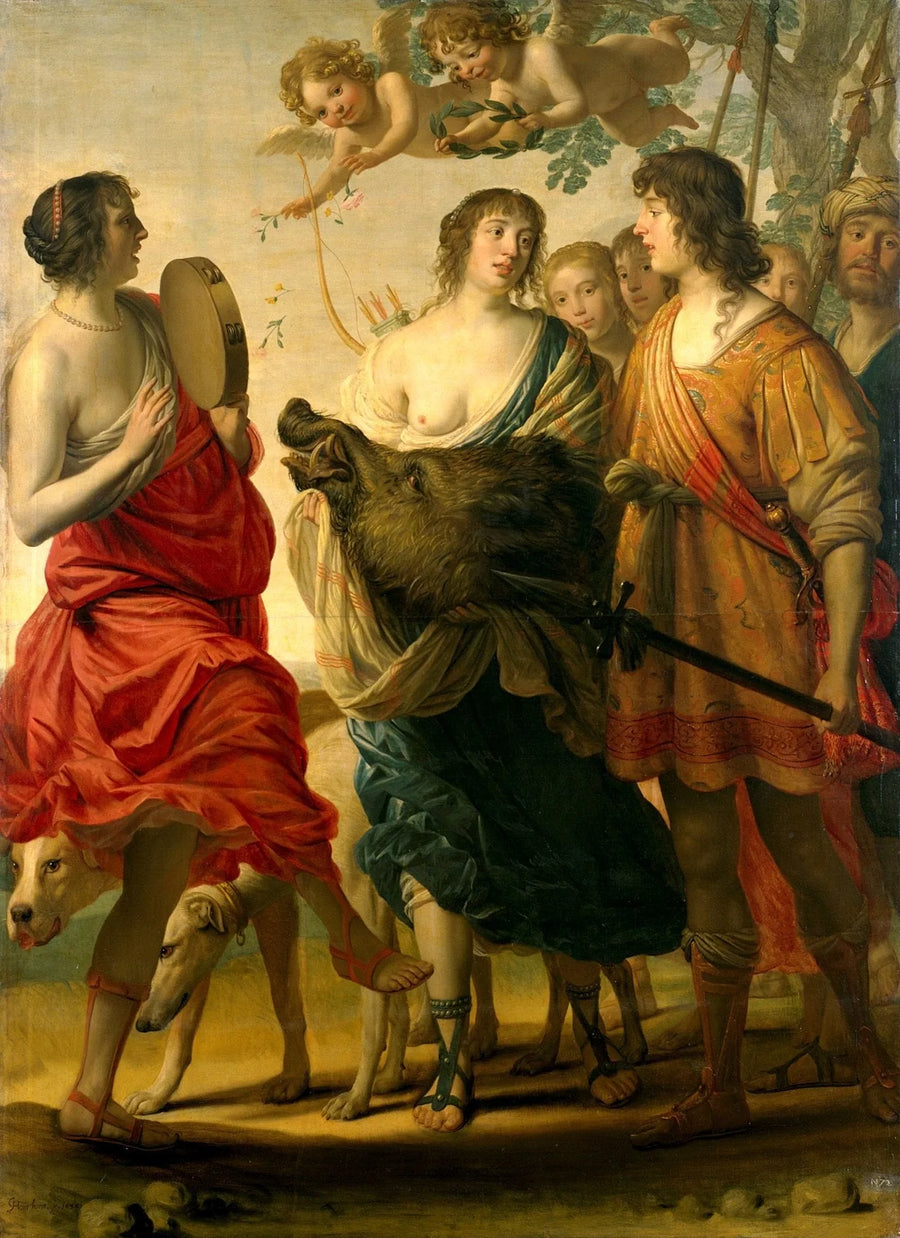 Méléagre ve Atalante - Gerrit van Honthorst