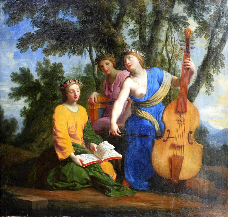 Melpomène, Érato ve Polymnie - Eustache Le Sueur