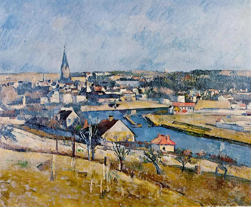 Le Mée-sur-Seine'den Melun manzarası - Paul Cézanne